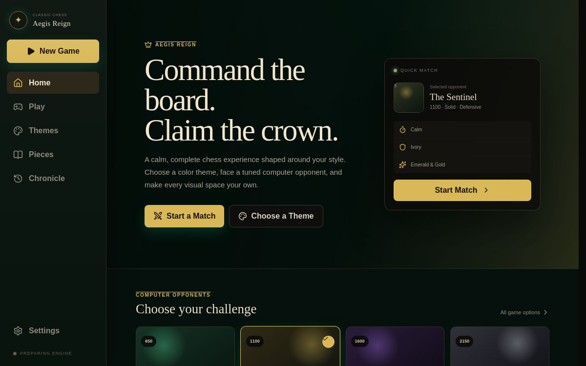Aegis Reign — Free Classic Chess