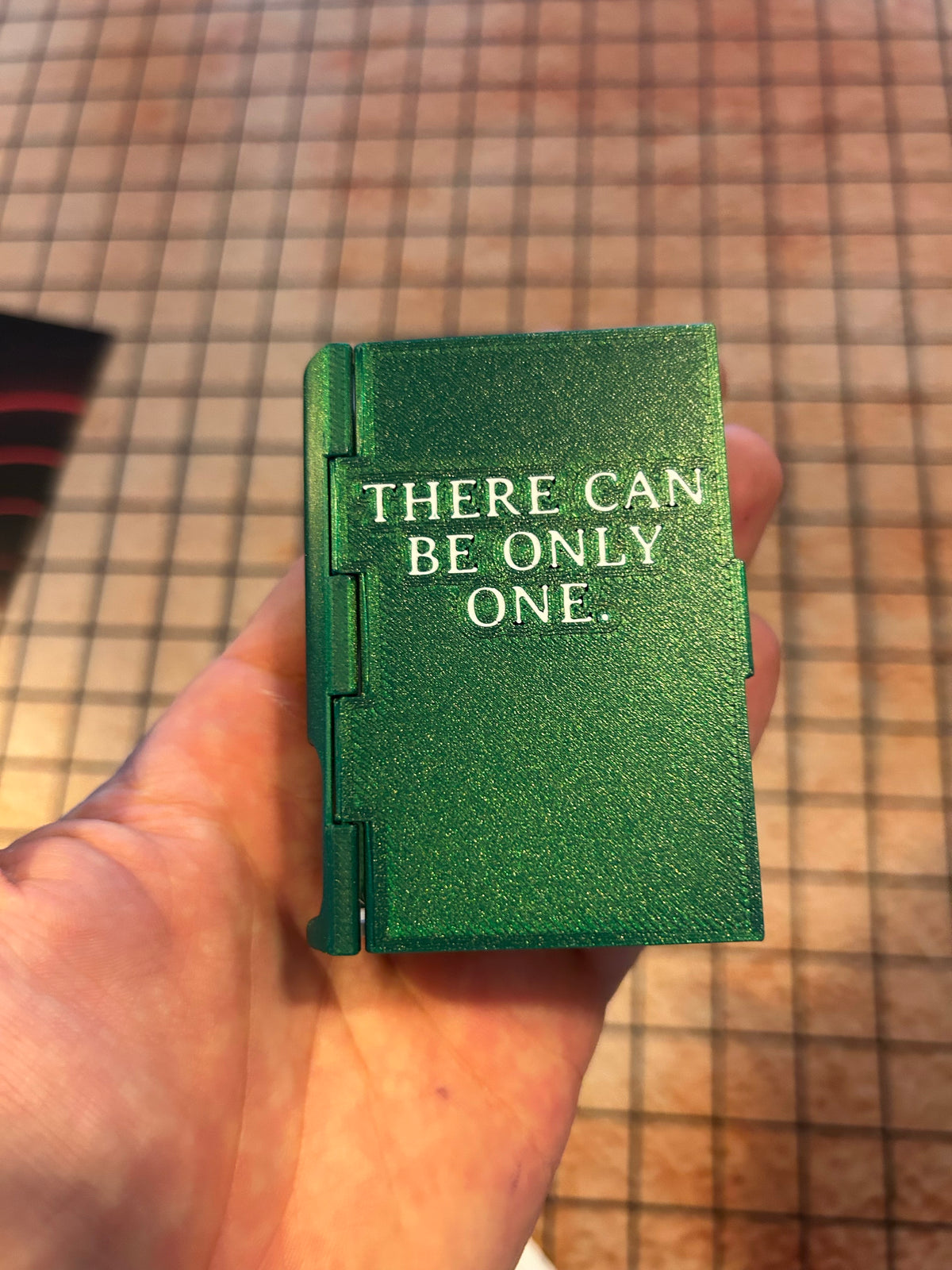 There Can Be Only One – 3D-Printed Book Dice Roller