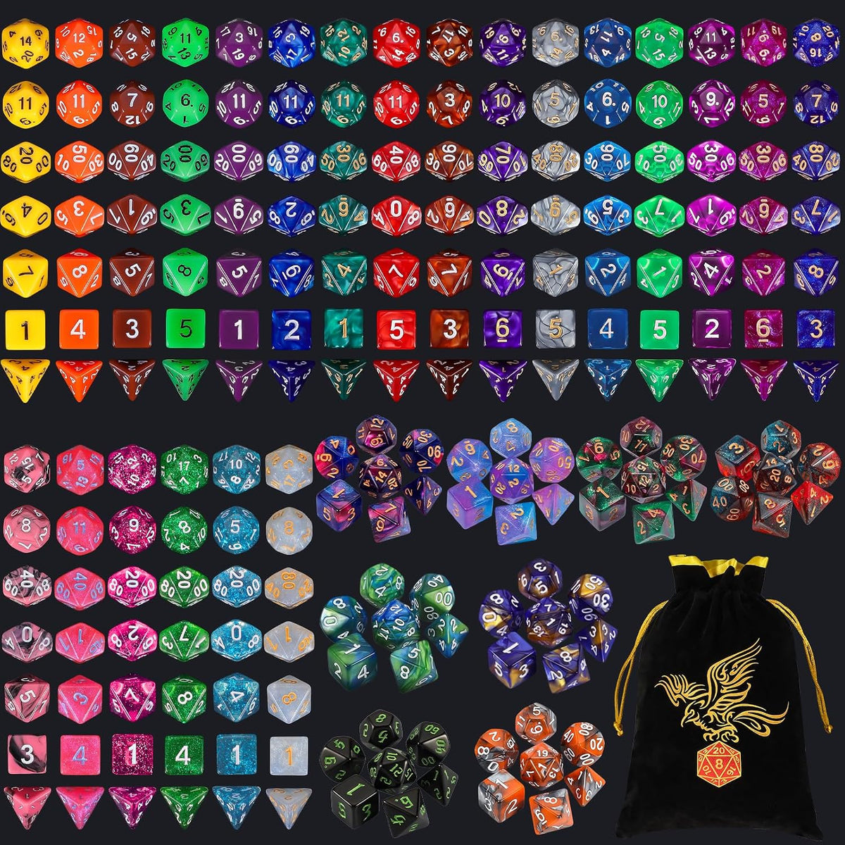 Pastel Polyhedral Dice Set (7 Piece)