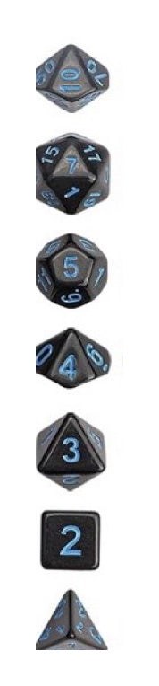Premium Polyhedral , 6-8pc w/D3 24-7pc