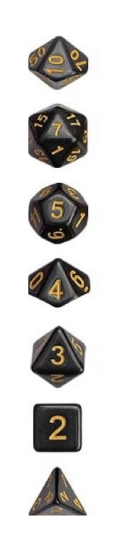 Premium Polyhedral , 6-8pc w/D3 24-7pc