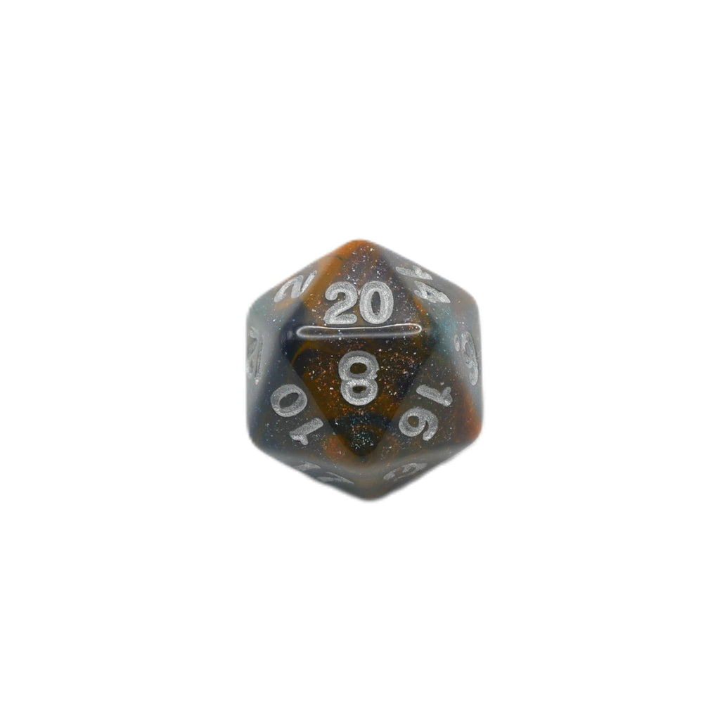 Mysterious Ink - 7 Piece DnD Dice Set | Acrylic RPG Gaming Dice