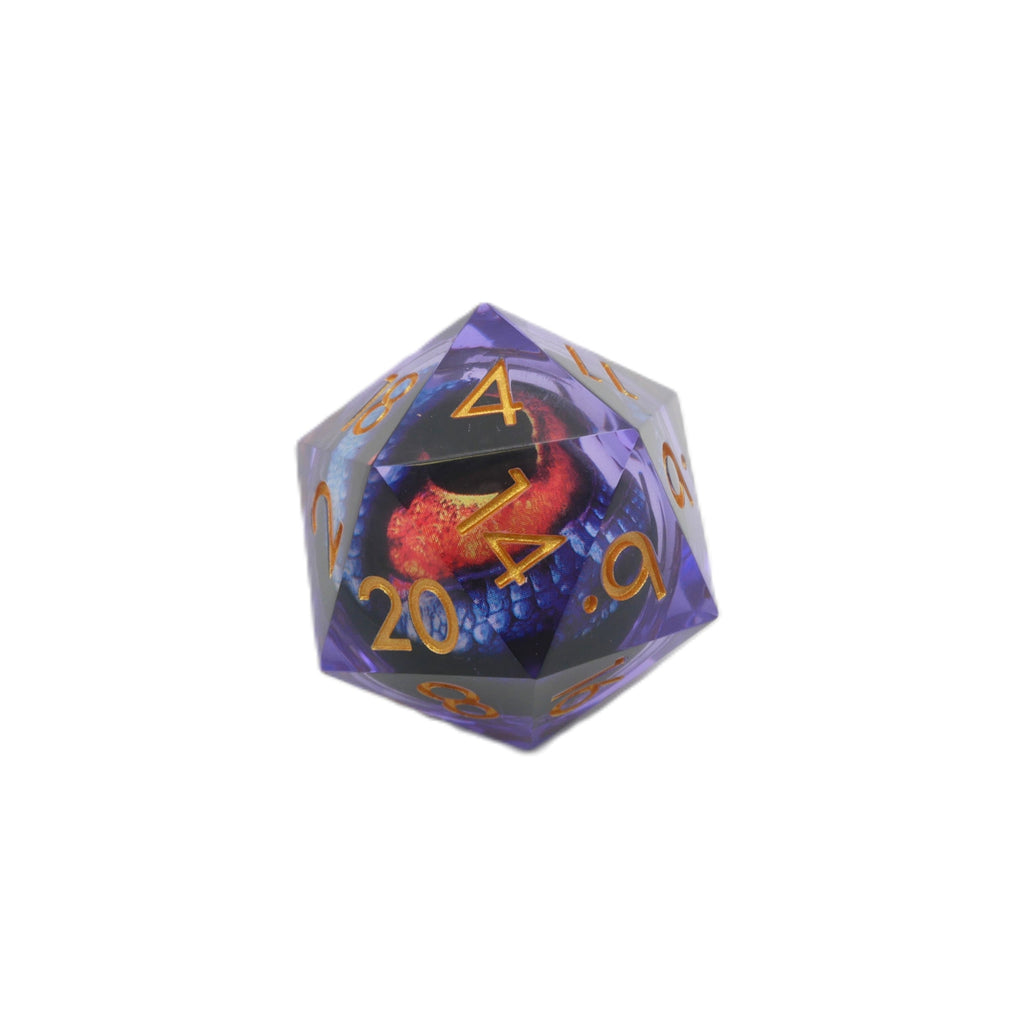 Owlbear's Eye - Giant D20 Moving Eye DnD Dice | Acrylic RPG Gaming Dice
