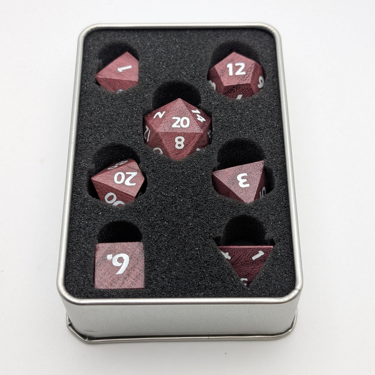 Briarwood Berry - 7 Piece DnD Dice Set | Wood RPG Gaming Dice
