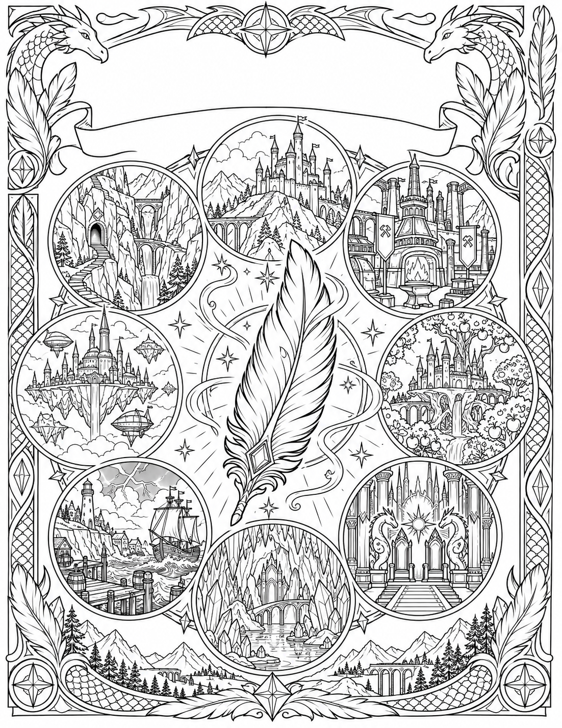 The Dragon Feather Coloring and Activity Book cover